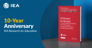 Banner of 10-year anniversary of IEA Research for Education series